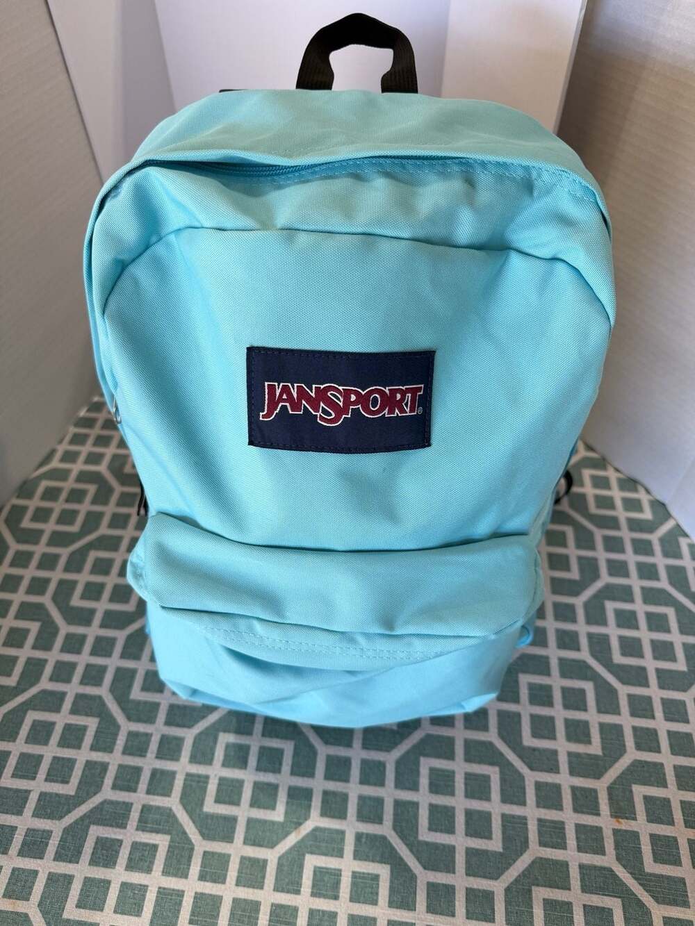 JanSport SuperBreak Backpack Aqua Dash Light Blue
